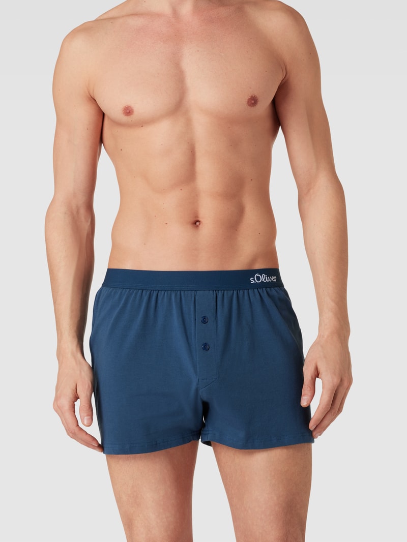 Boxershorts mit Allover-Muster Modell 'Valentine' in dunkelblau