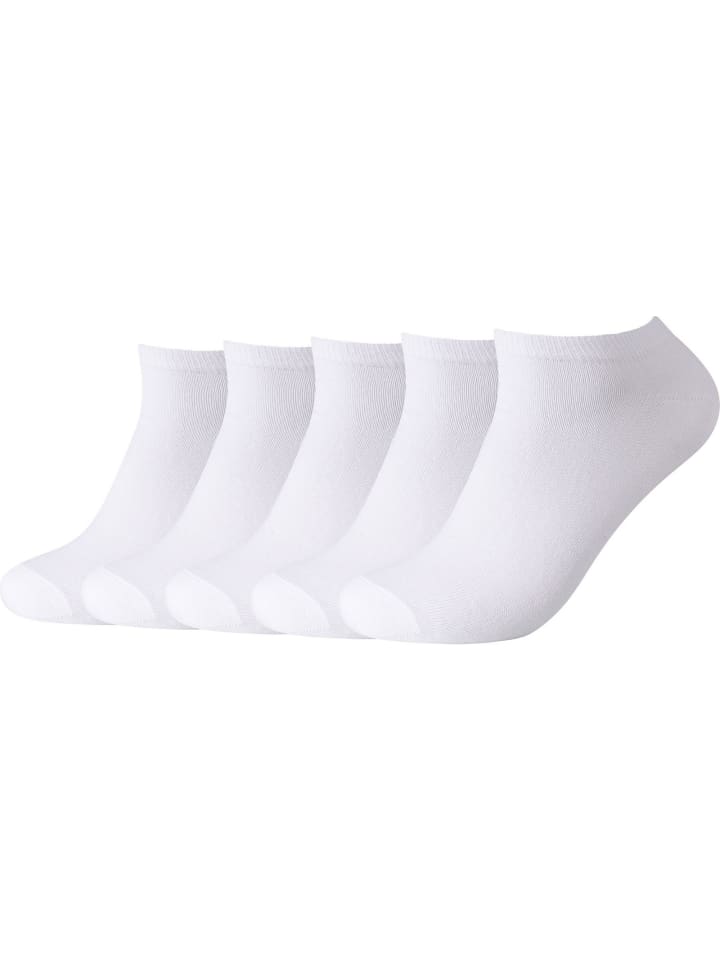 camano Baumwolle Unisex-Sneaker-Socken 5 Paar in weiß günstig kaufen