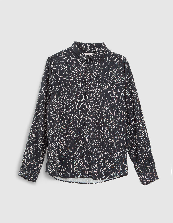 Chemise REGULAR marine LENZING™ ECOVERO™ imprimé graffiti Homme