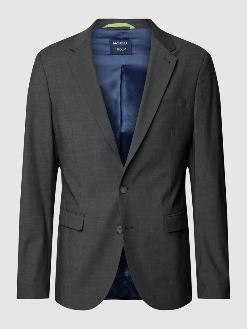 Slim Fit 2-Knopf-Sakko mit Pattentaschen in anthrazit