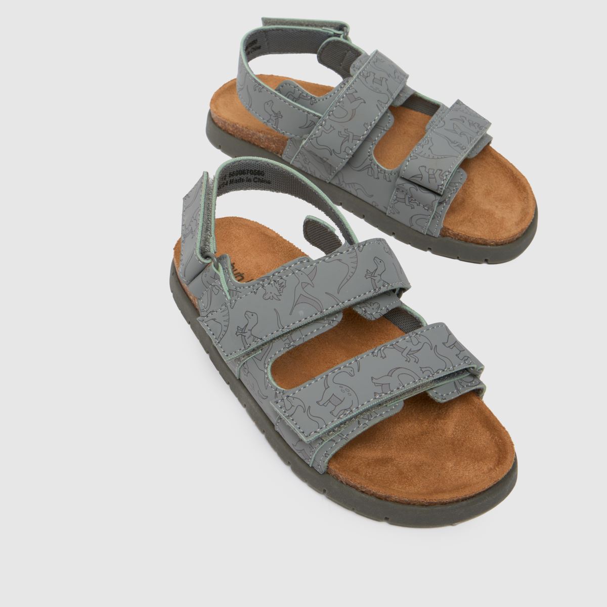Schuh grå multifärgade Lorenzo-sandaler för pojkar och juniorer