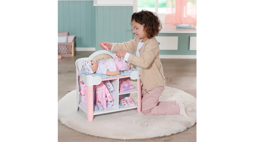 Baby Annabell - Day & Night Wickeltisch mit Auflage und 3 Kleiderbügeln