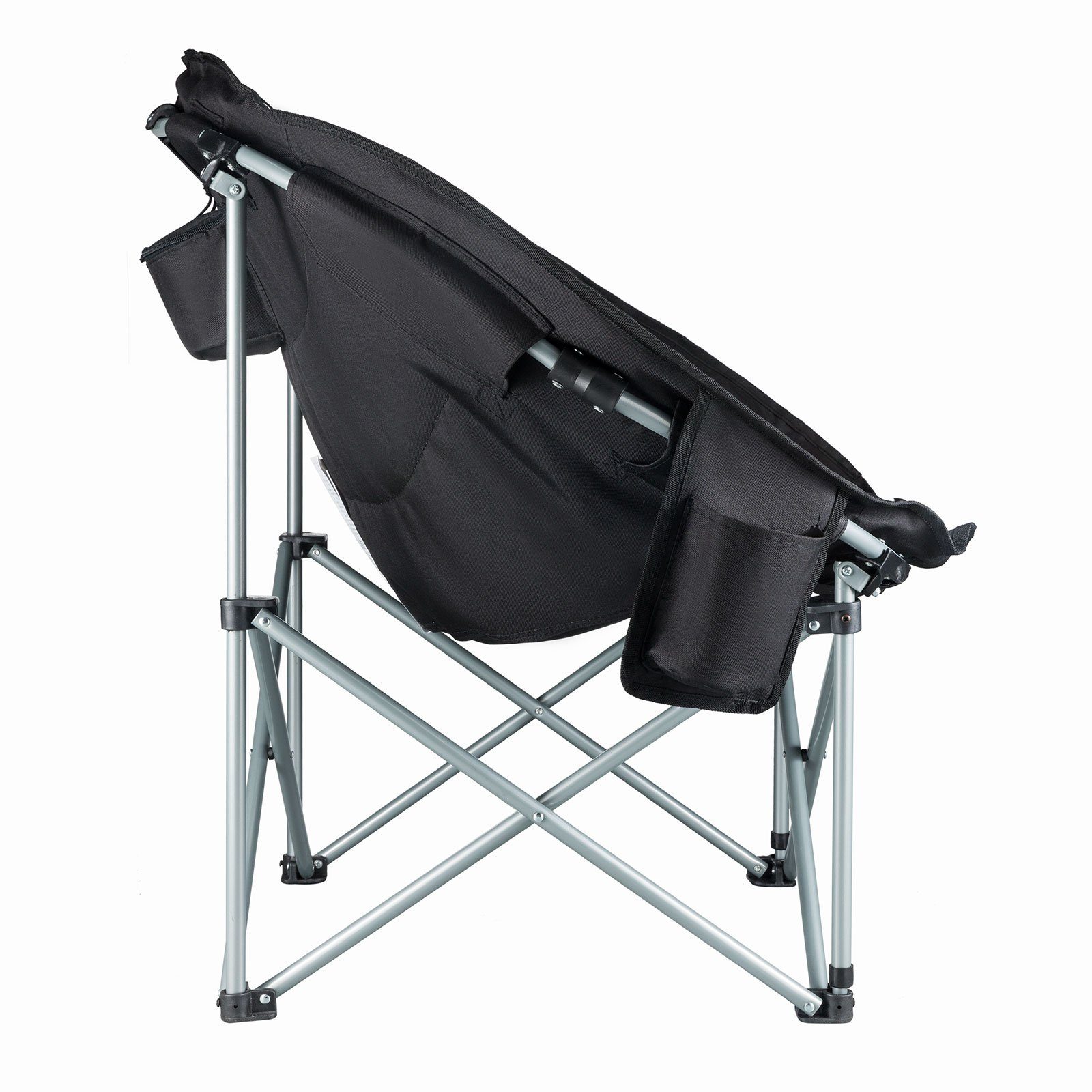 KingCamp Campingstuhl MoonChair XL Camping Klapp Stuhl, Garten Falt Sessel Kühltasche 150 kg
