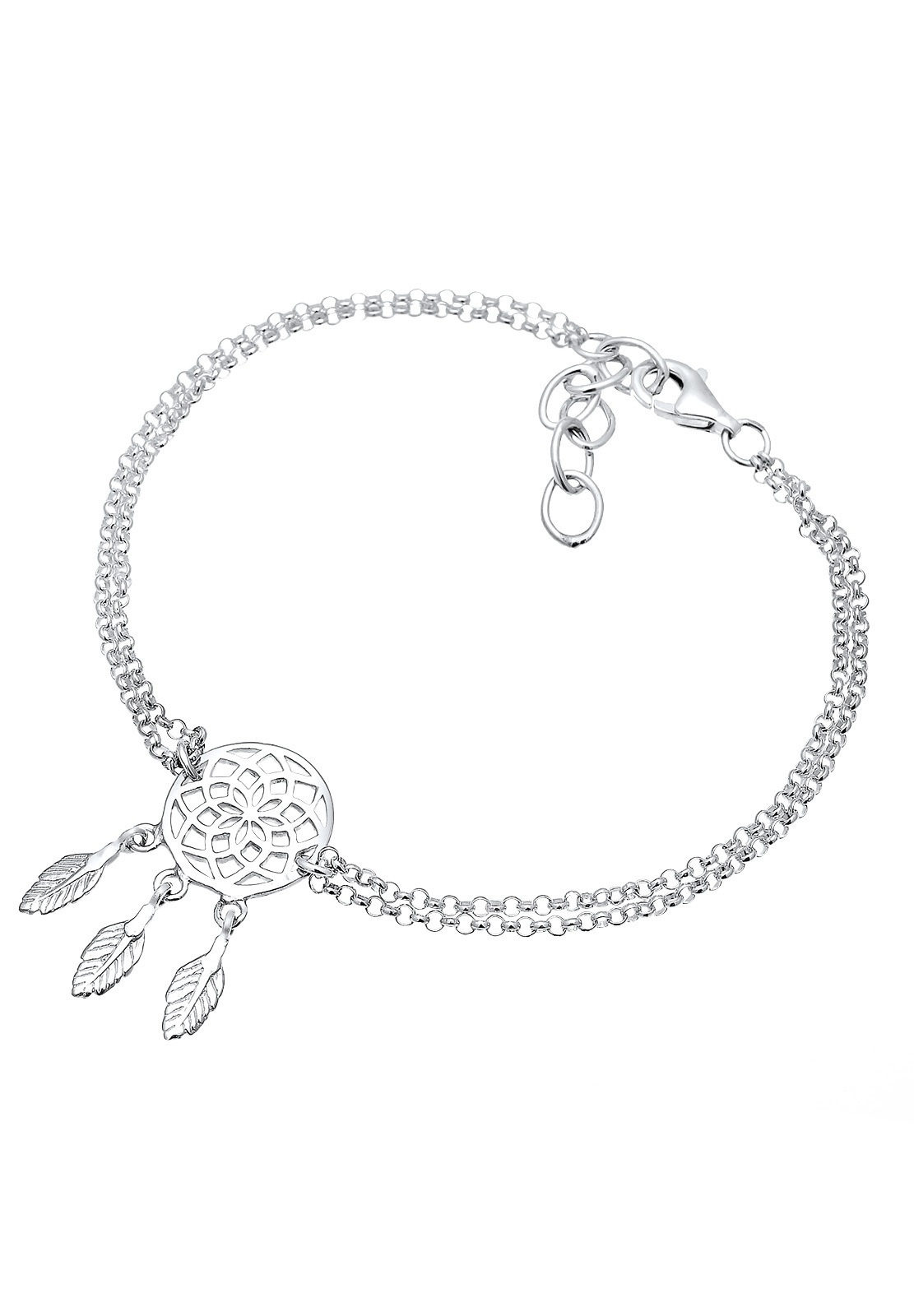 Elli Damen Boho Traumfänger Feder aus 925er Sterlingsilber