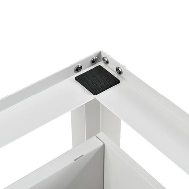 en.casa Unterschrank Comfortixx Waschmaschinen-Sockel mit Schublade Stahl Max. 150 kg