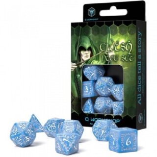 Elvish Glacier & White Dice Set (7)