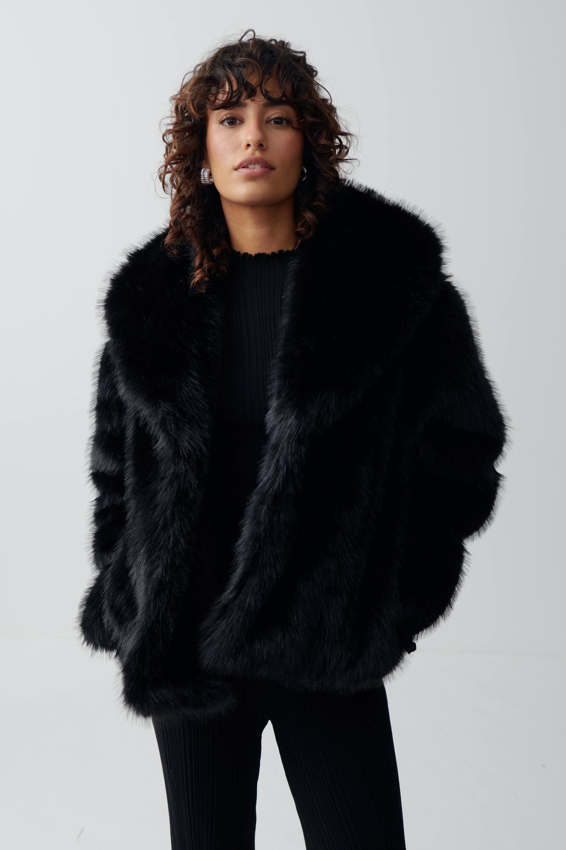 Faux fur coat