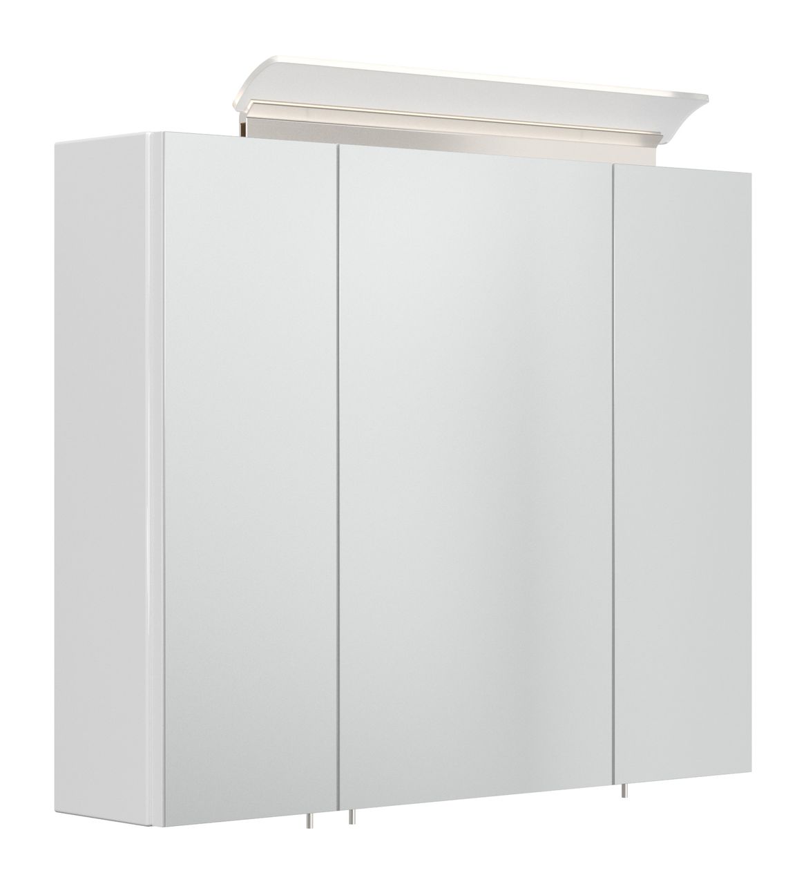 Posseik Spiegelschrank 75 inklusive LED-Acrylglaslampe weiss hochglanz EEK: F