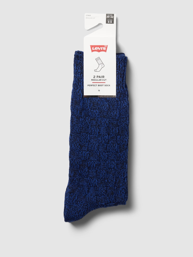 Socken mit Label-Details im 2er-Pack Modell 'BASKET' in marineblau