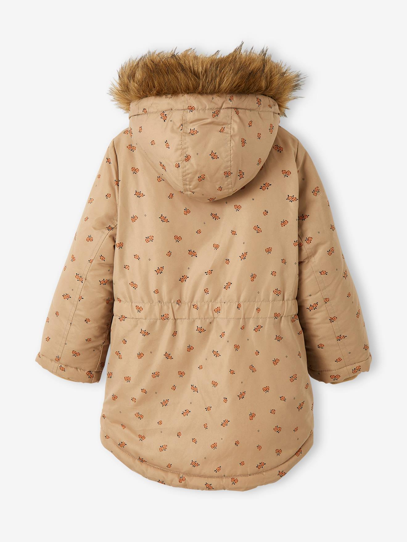 Vertbaudet Mädchen Winterjacke mit Recycling-Polyester - dunkelbraun