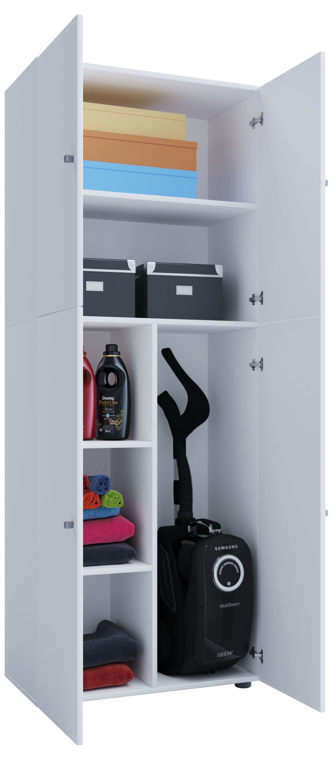 VCM Mehrzweckschrank Holz Besenschrank Staubsauger Putzschrank Lona (1-St)