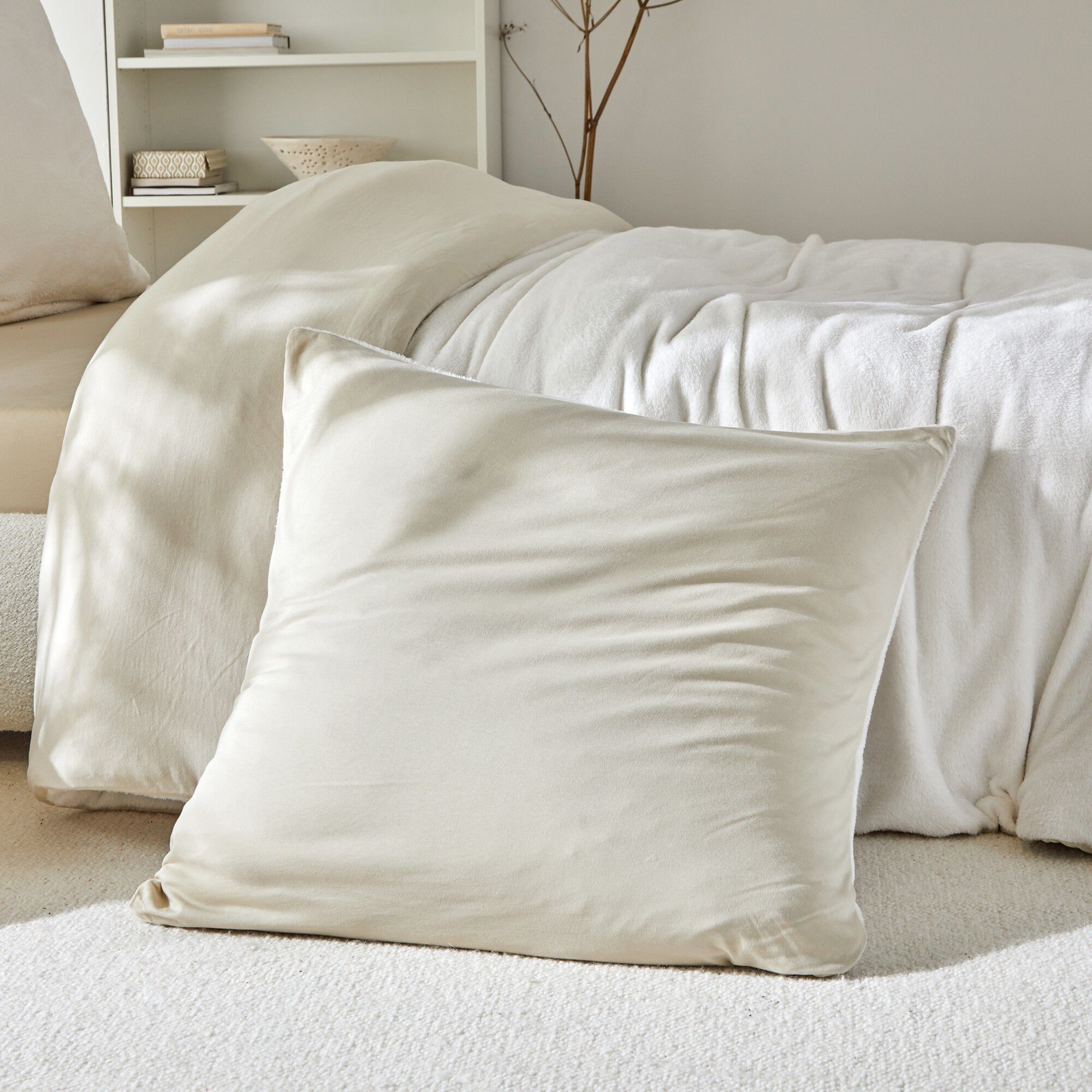 Linge de lit réversible jersey polaire toucher peluche