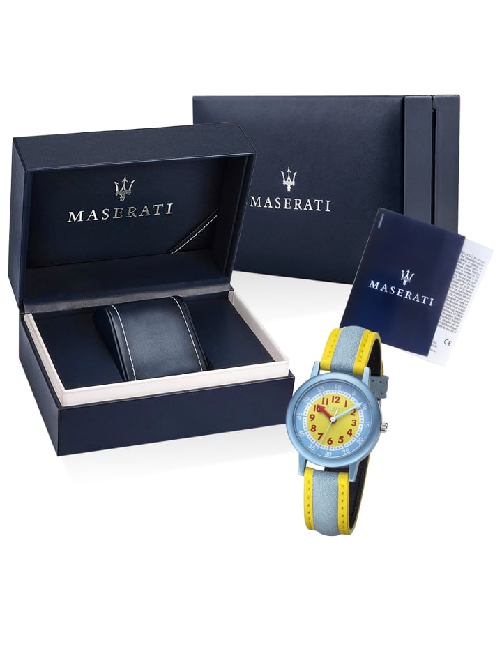 Regent Analog-Armbanduhr Regent Metallarmband gelb, hellblau klein (ca. 29,5mm) günstig kaufen onesize