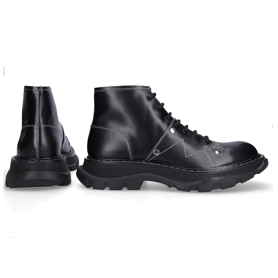 Alexander McQueen - Stiefeletten WHX50 Kalbsleder - schwarz