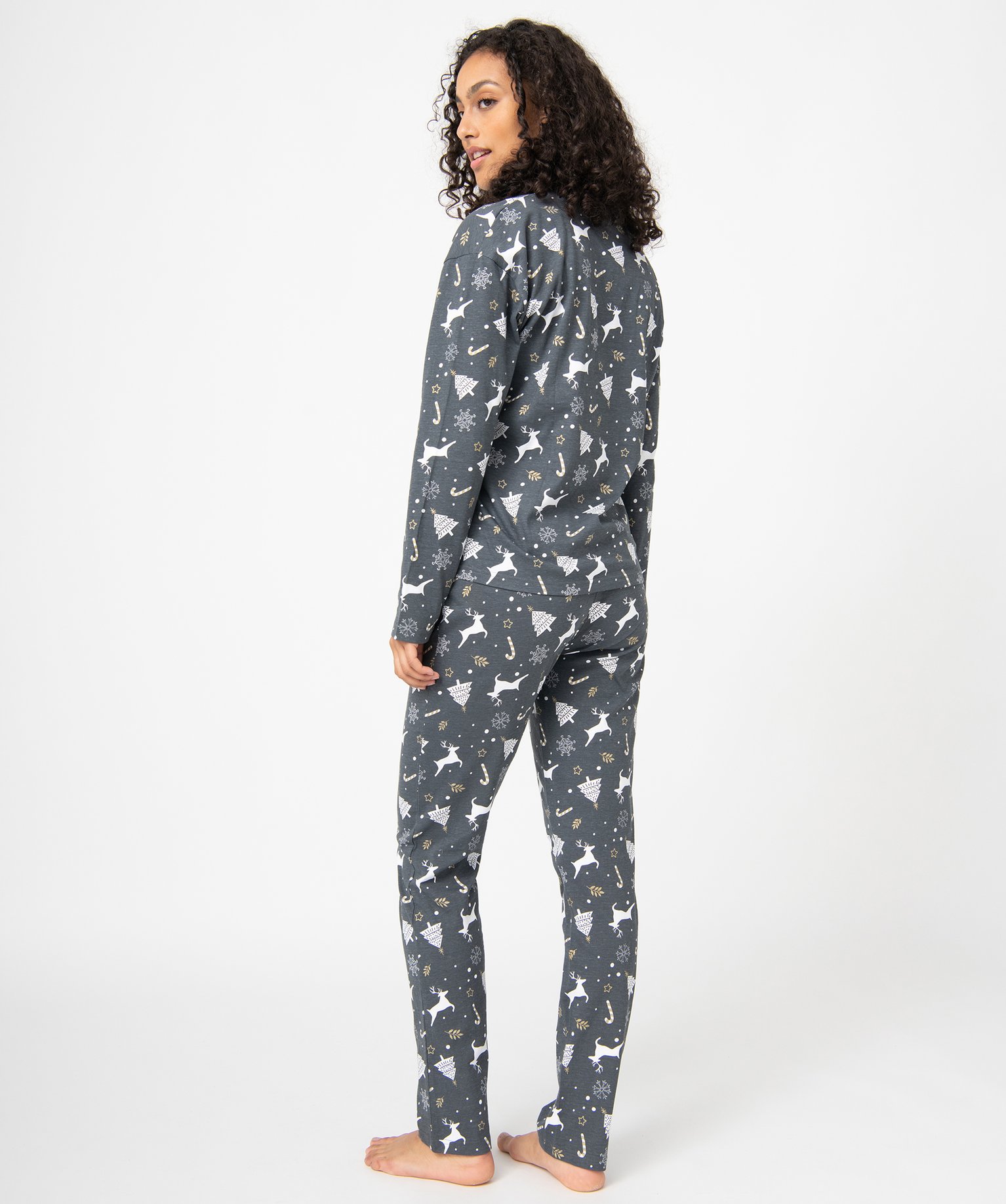 Pyjama femme avec motifs de Nol imprime | GEMO