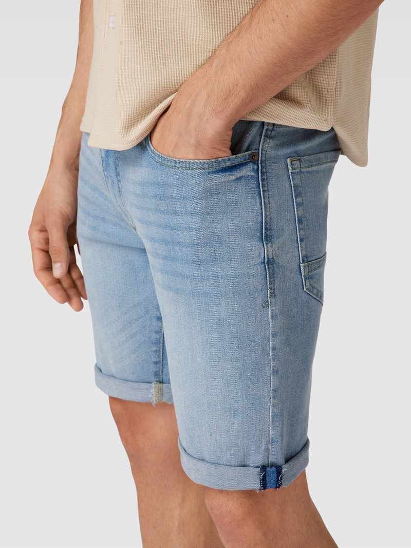 Bermudas in Denim-Optik in hellblau