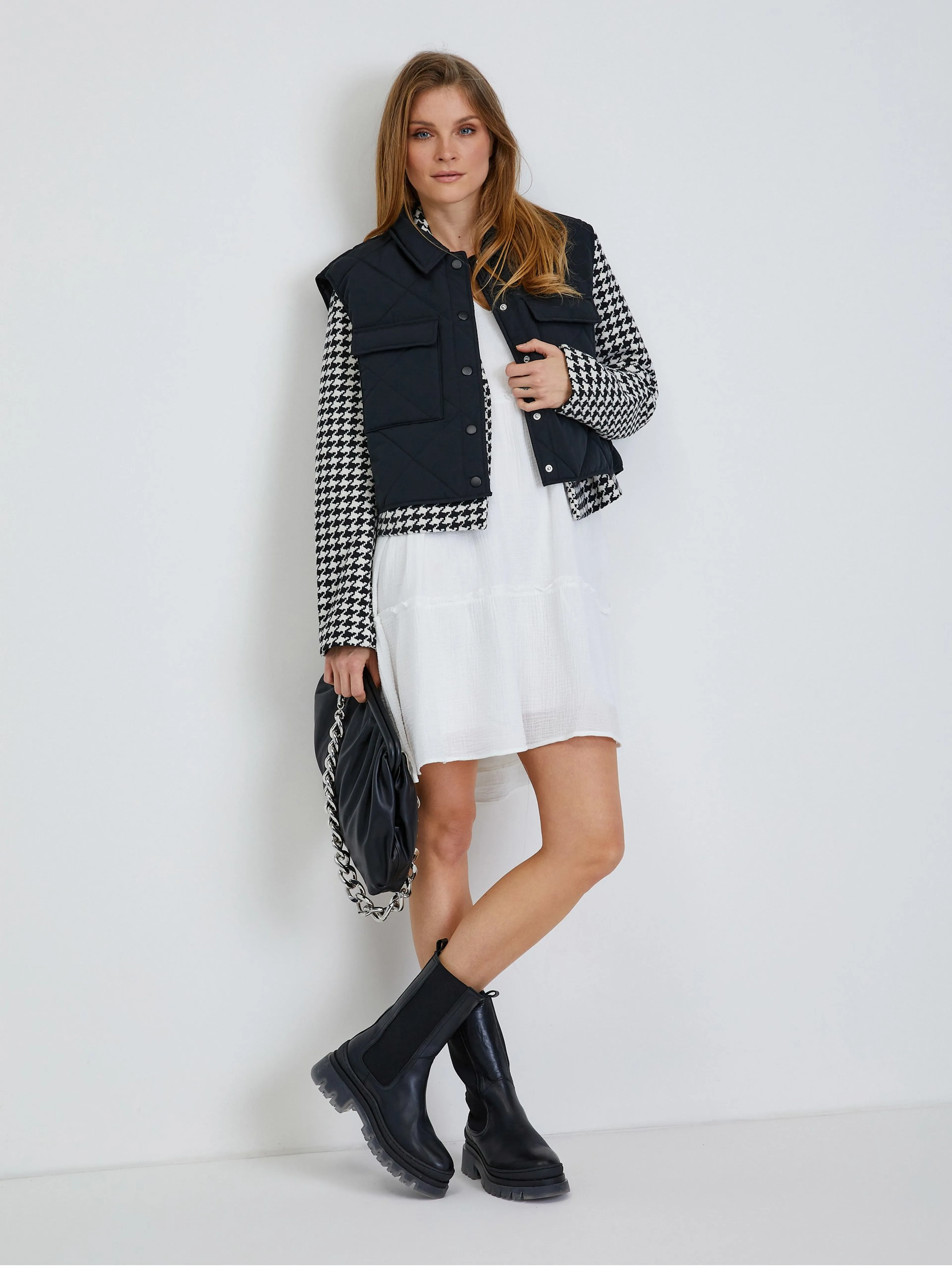 Weißes Basic Kleid ORSAY