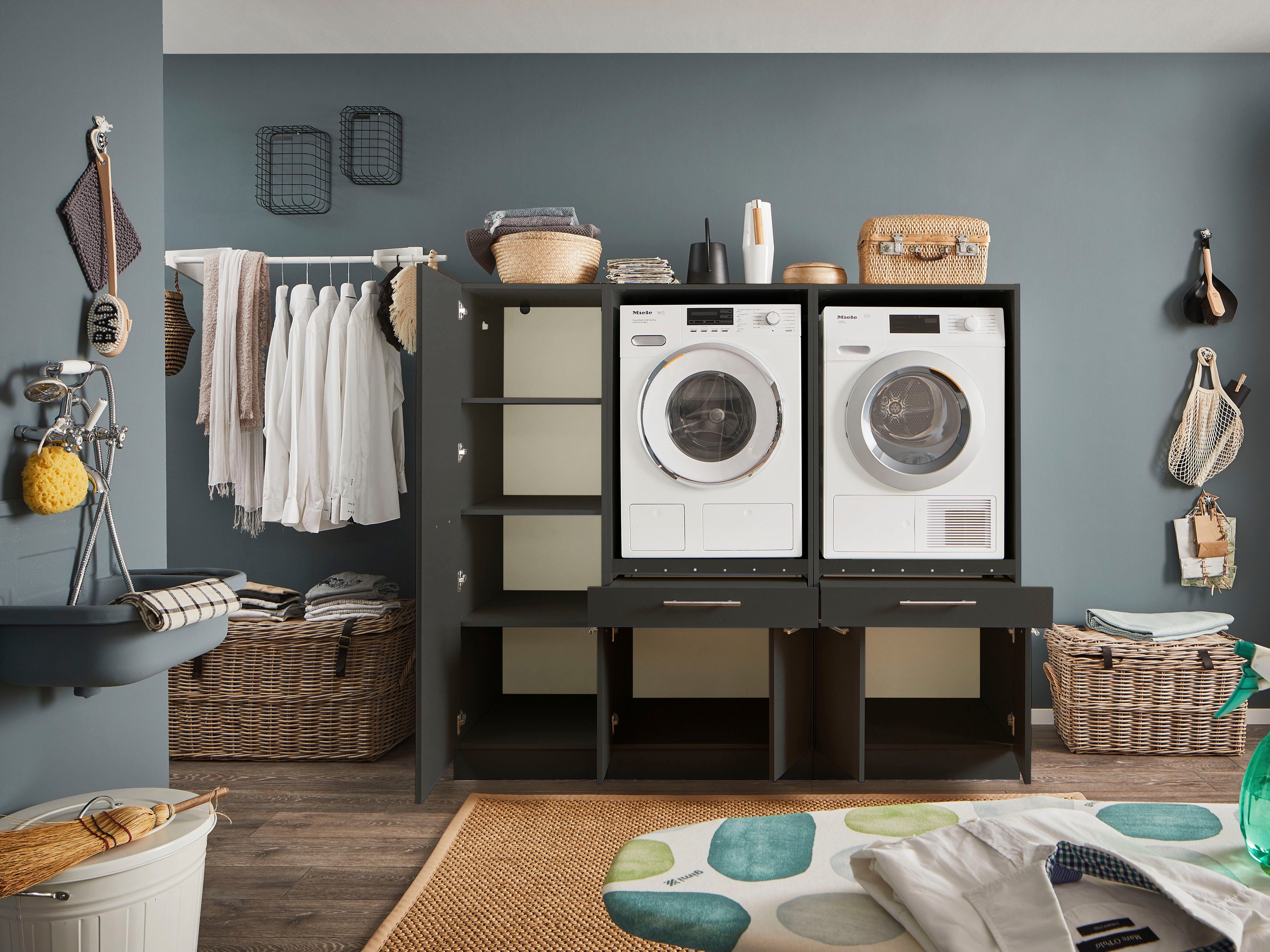 Laundreezy Mehrzweckschrank-Set LAUNDREEZY LDSK12, Breite 185 cm