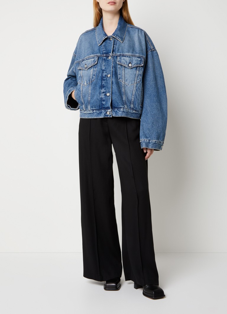 Τζιν μπουφάν oversized με σχέδιο μεσαίου πλυσίματος από το Acne Studios
