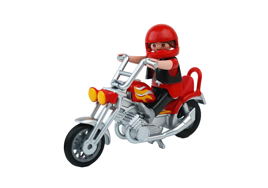 Motorradfahrerin