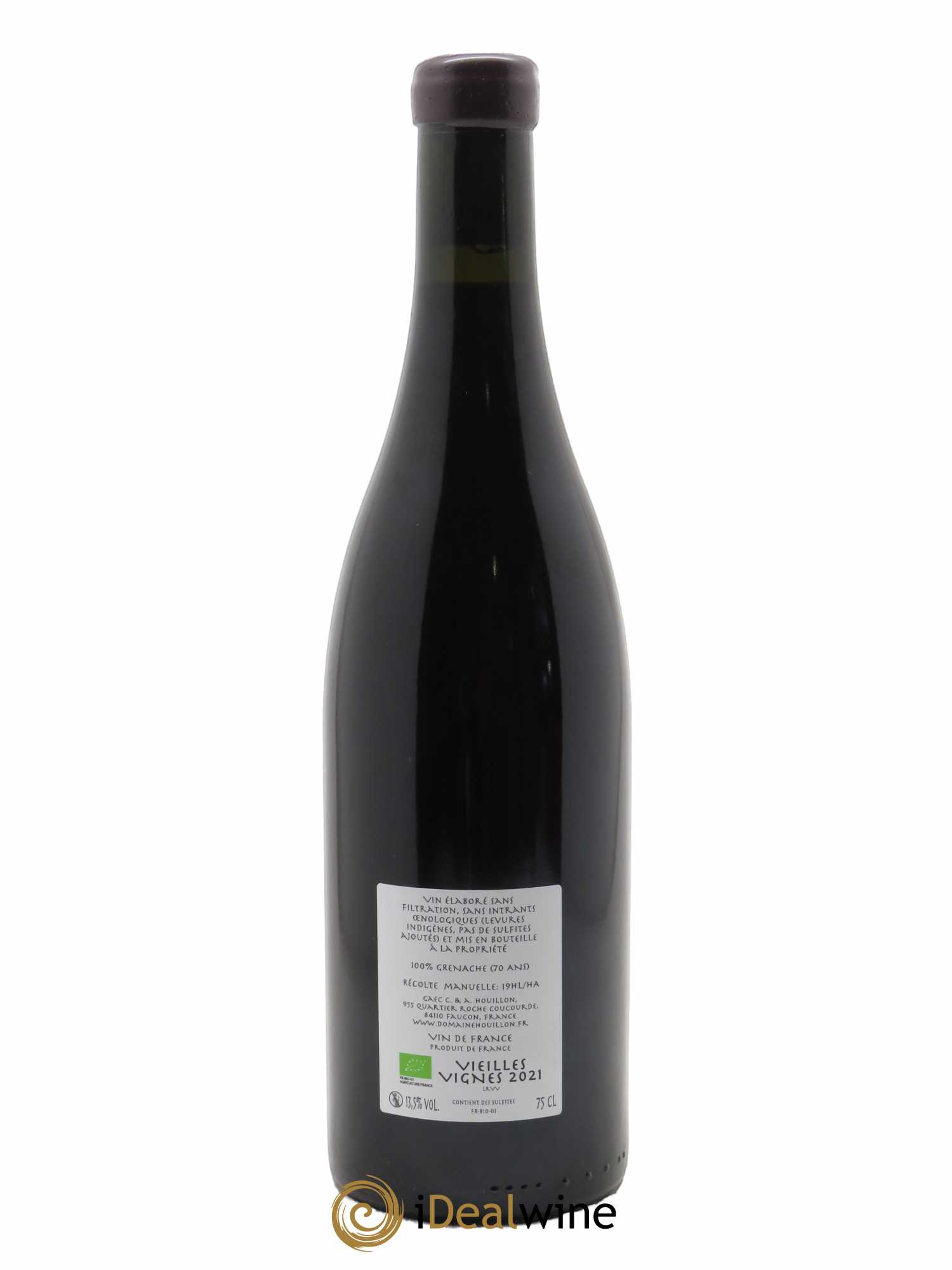 Vin de France Vieilles Vignes Aurélien et Charlotte Houillon  2021 - Lot de 1 Bouteille