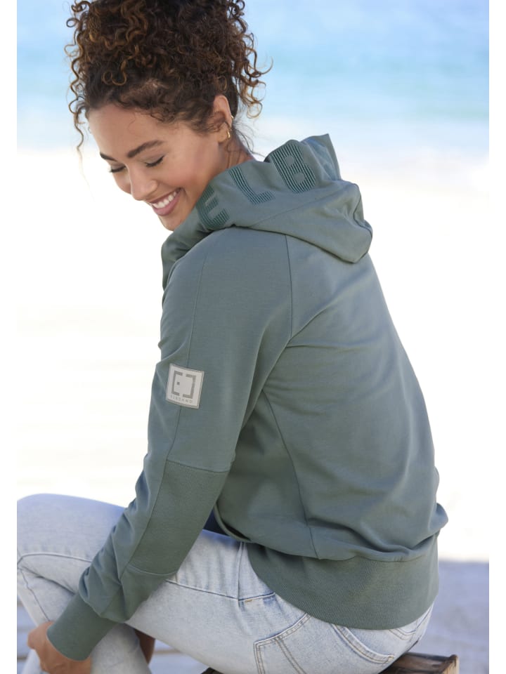 ELBSAND Kapuzensweatjacke in petrol günstig kaufen