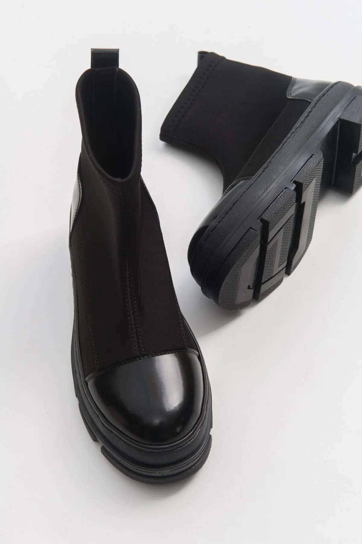 LuviShoes  Bendıs schwarze Scuba-Damenstiefel