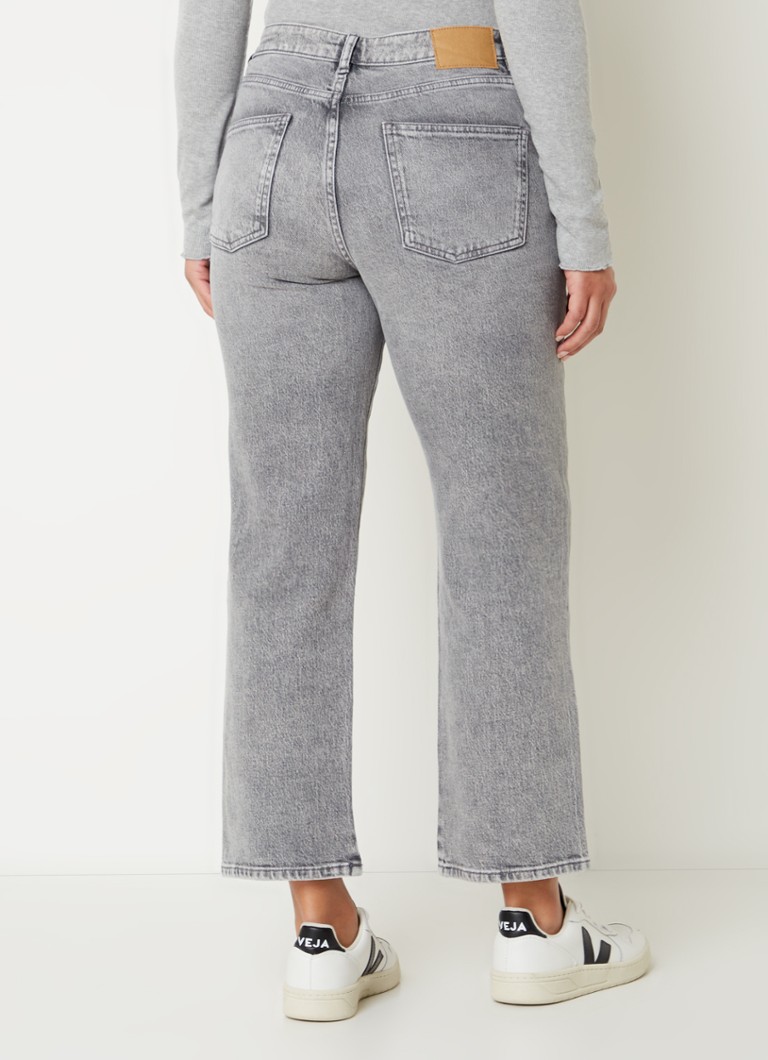 Pantaloni scurți din denim OPUS Lani cu talie înaltă și croială dreaptă