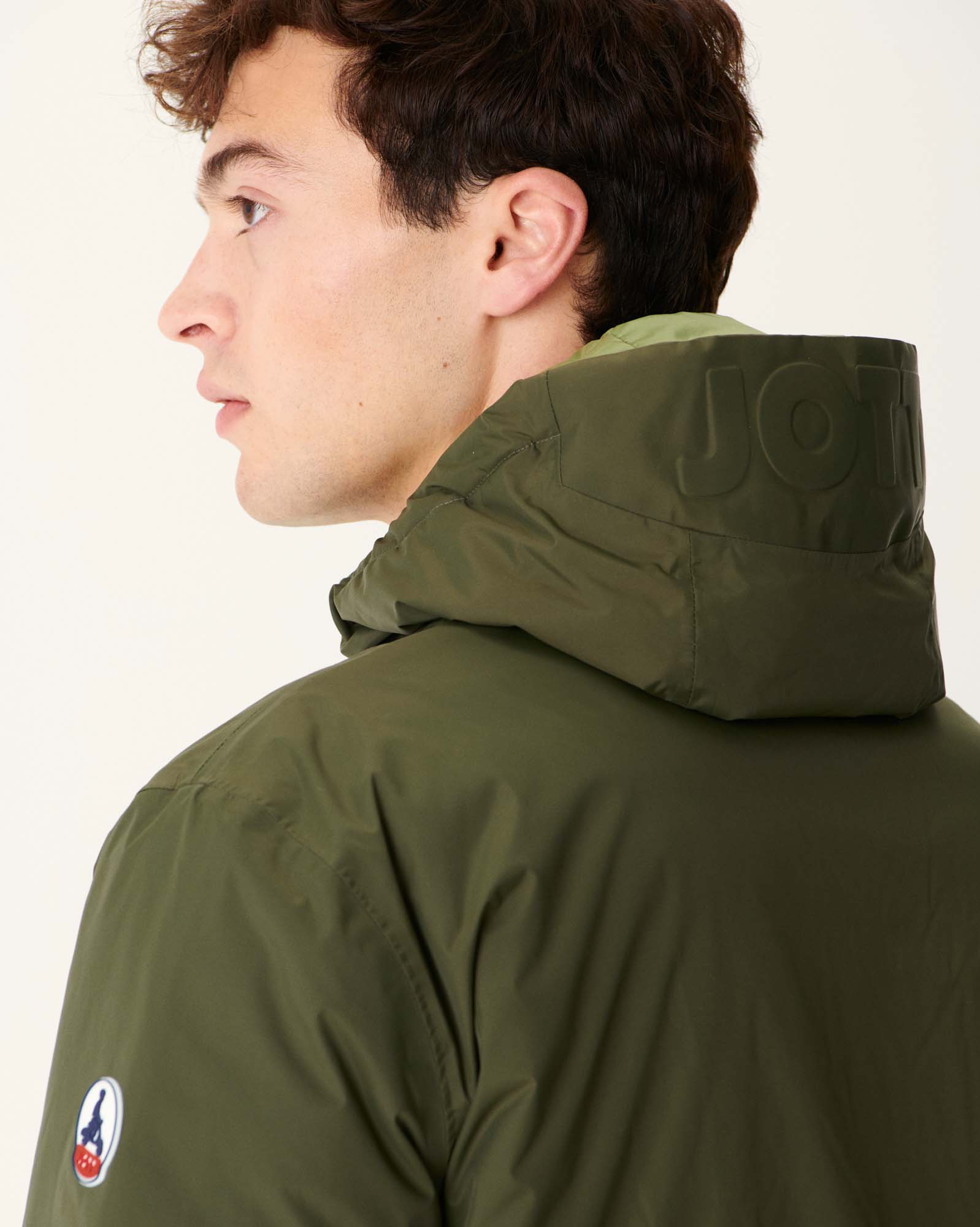 Doudoune réversible à capuche Army/Kaki clair Bergen