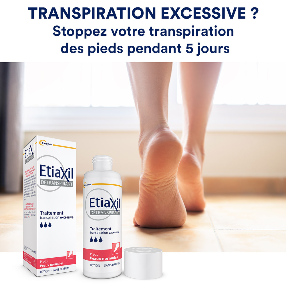 etiaxil Détranspirant Pieds  Peaux Normales Détranspirant