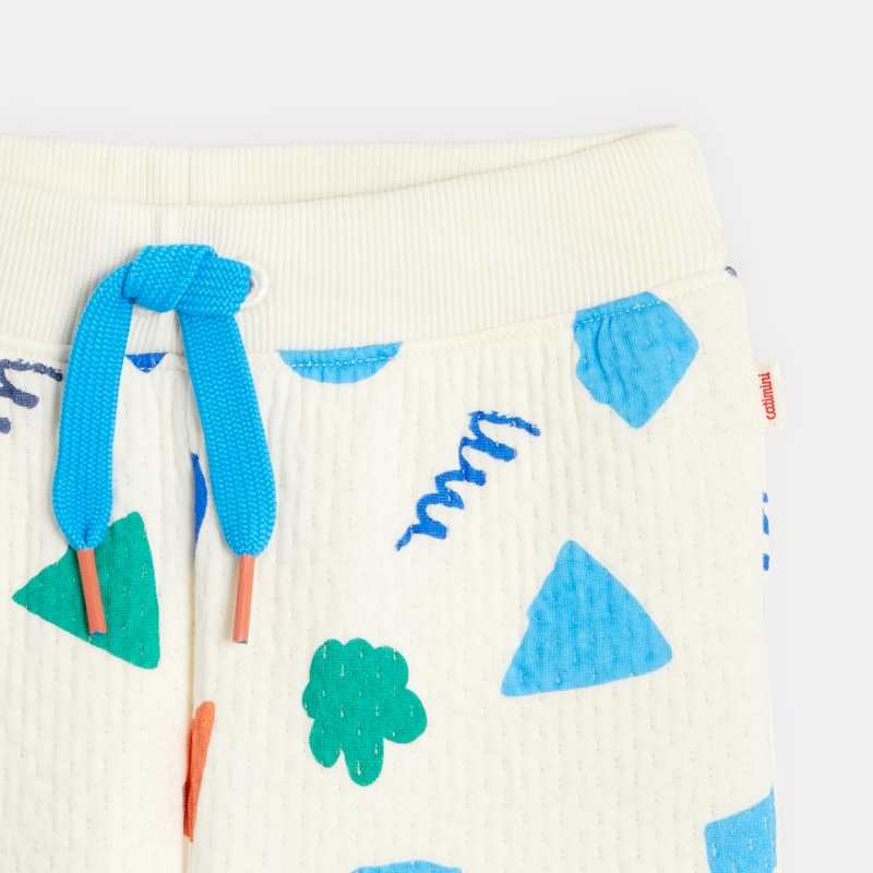 Jogging bébé garçon pointelle à motifs blanc Catimini