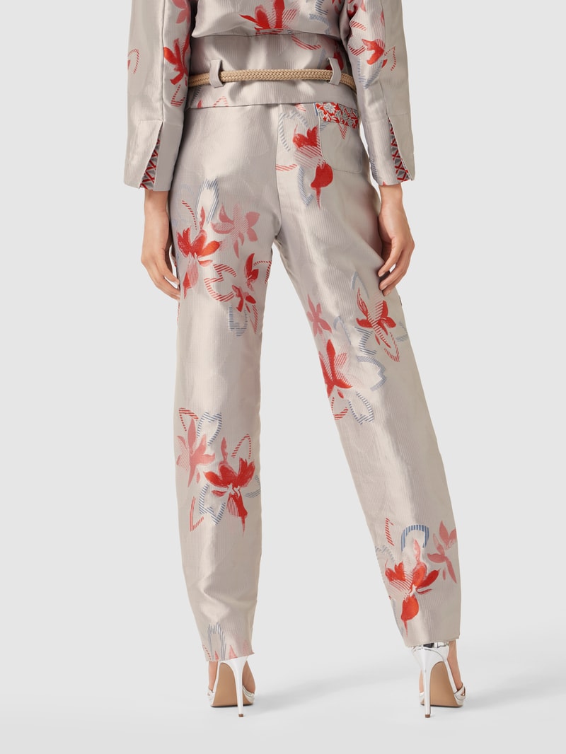 Hose mit floralem Allover-Muster in graphit
