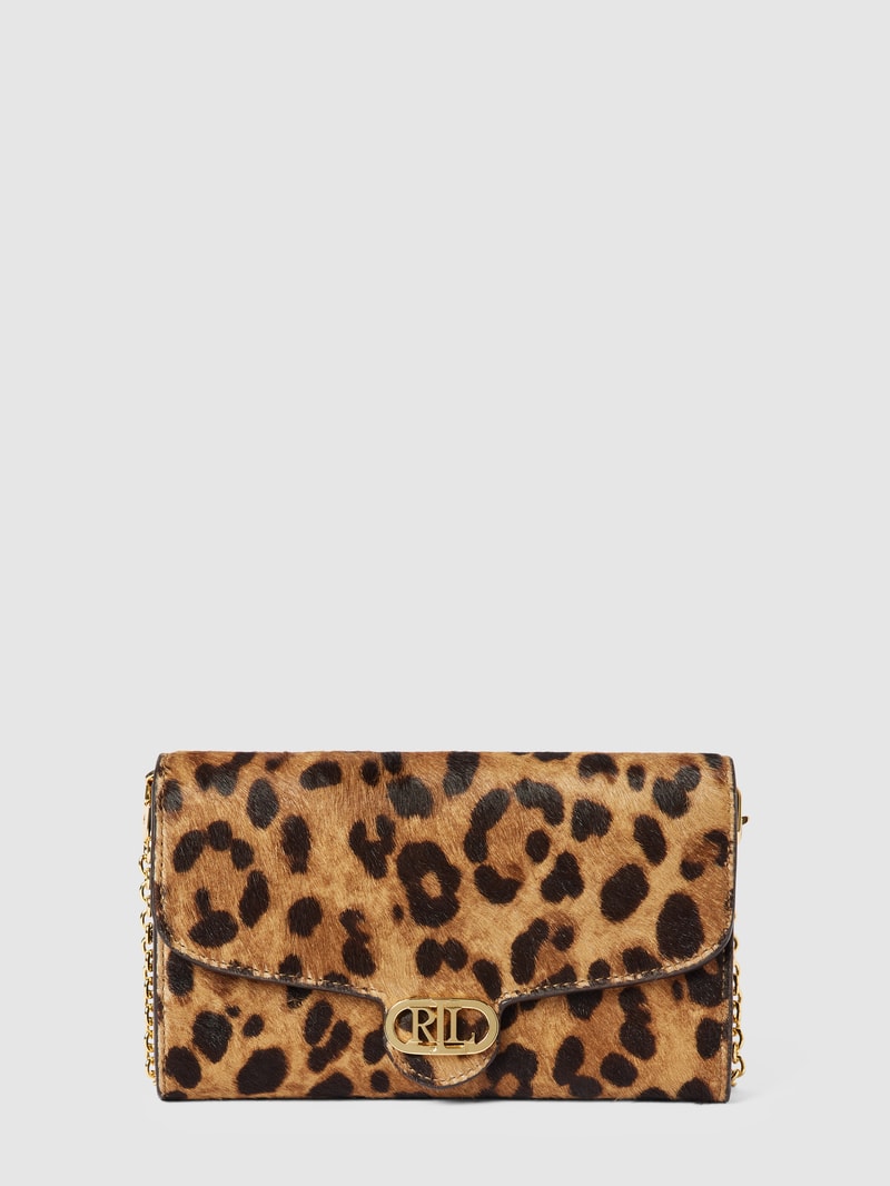 Crossbody Bag mit Animal-Print Modell 'ADAIR' in schwarz
