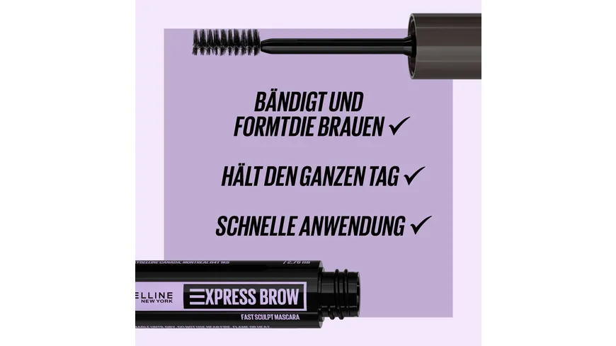 MAYBELLINE NEW YORK Express Brow Fast Sculpt Augenbrauenmascara Medium Brown - 04