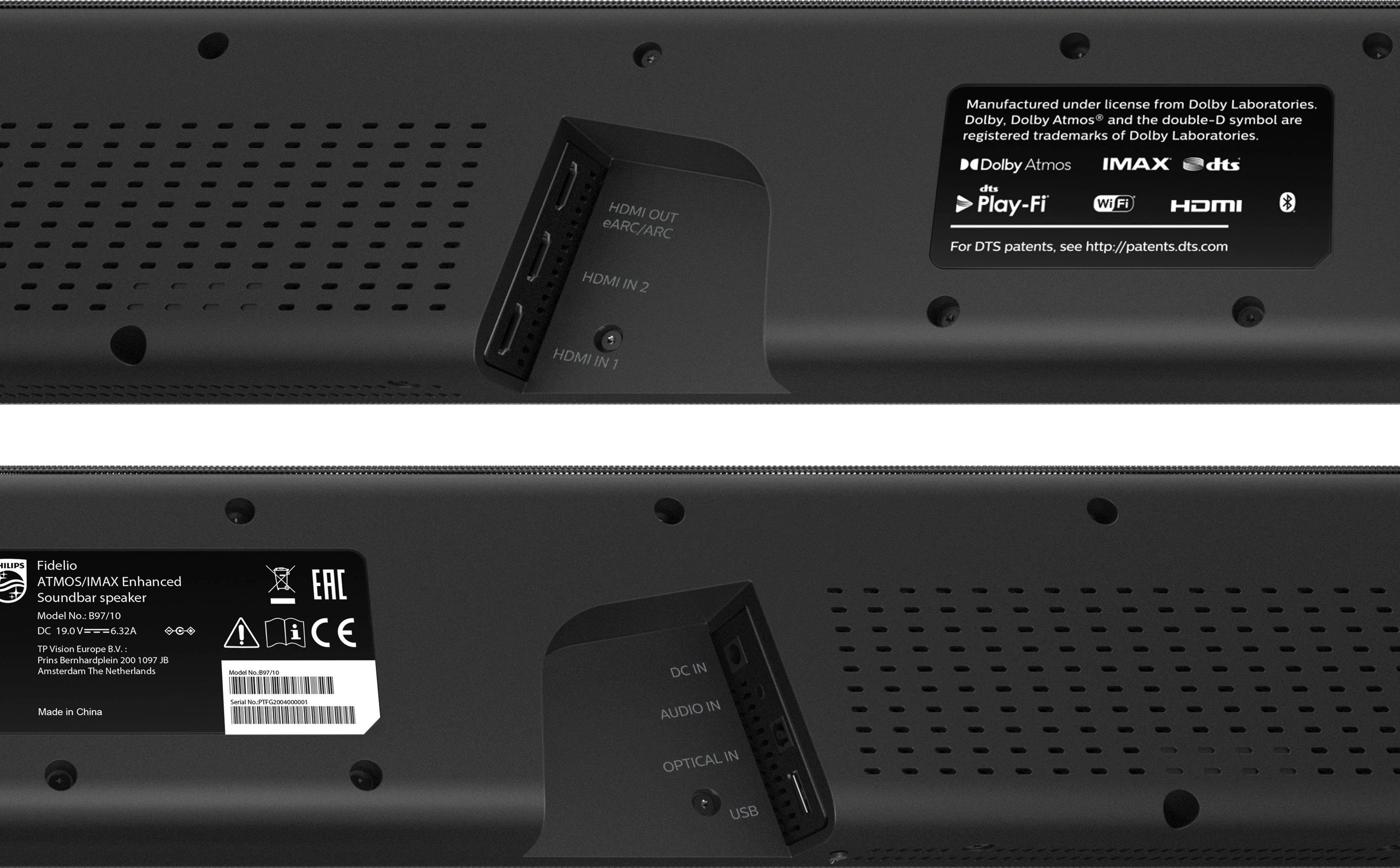 Philips Fidelio B97 7.1.2 Soundbar (Bluetooth, WLAN, 450 W)