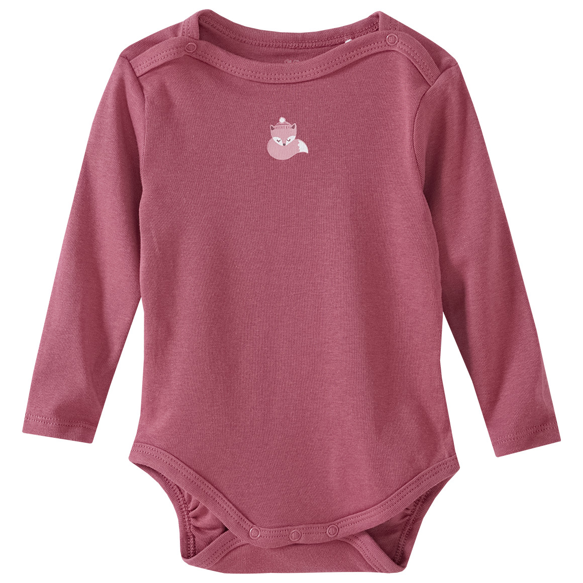 2 Baby Langarmbodys mit Fuchs-Motiv
