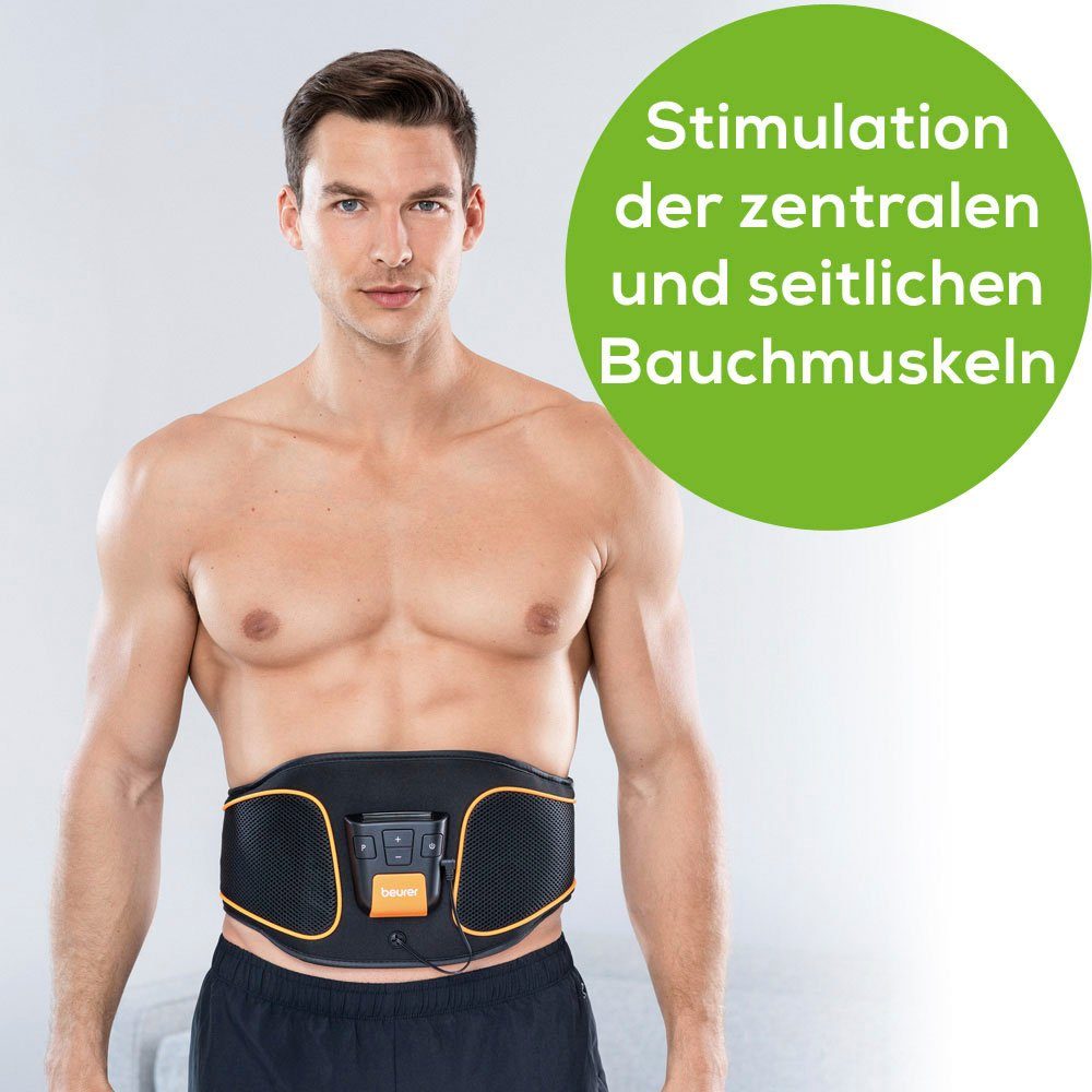 BEURER EMS-Bauchmuskeltrainer EM 37 Bauchmuskel-Gürtel, (2-tlg), Wasserkontakt-Elektroden