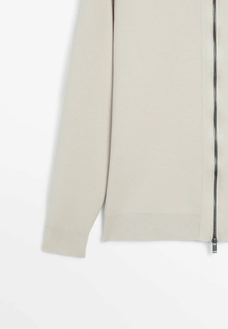 Massimo Dutti MILANO CON CUELLO ALTO Y CREMALLERA - Cárdigan