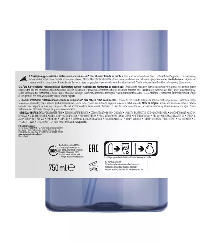 SHAMPOING BLONDIFIER ILLUMINATEUR GLOSS Blondifier