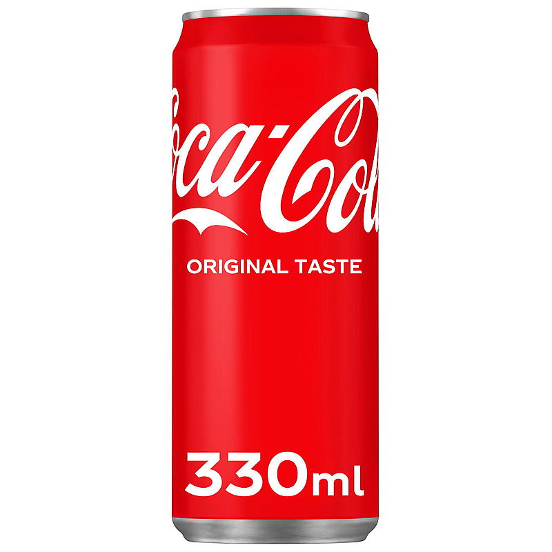 Coca-cola Coca-cola Med sukker 0,33 liter, boks