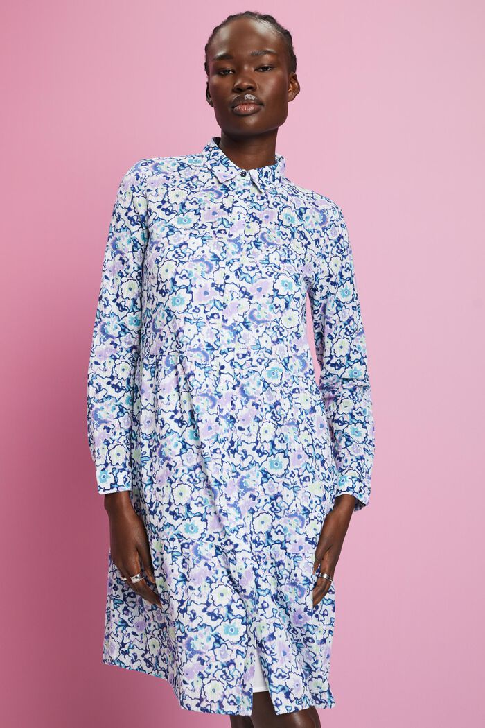 Minikleid mit floralem Allover-Muster