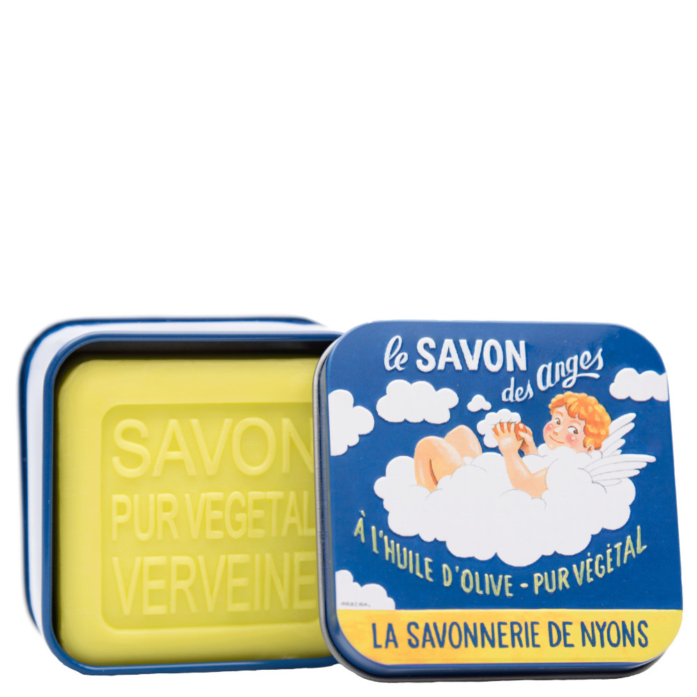 La savonnerie de nyons Savon 100g Verveine et Boîte Métal Ange Savon