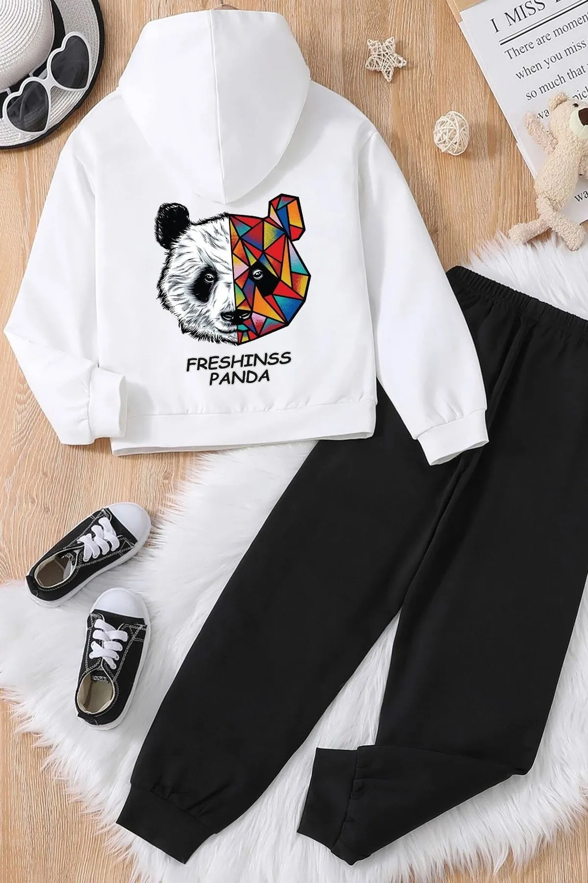 uyguntarz  Kinder-Panda-Trainingsanzug-Set
