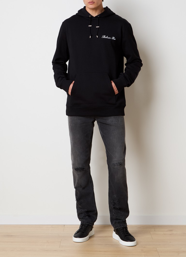 Felpa con cappuccio Balmain con logo distintivo.