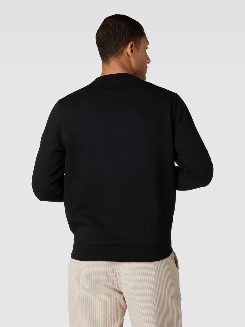 Sweatshirt mit Rundhalsausschnitt in schwarz