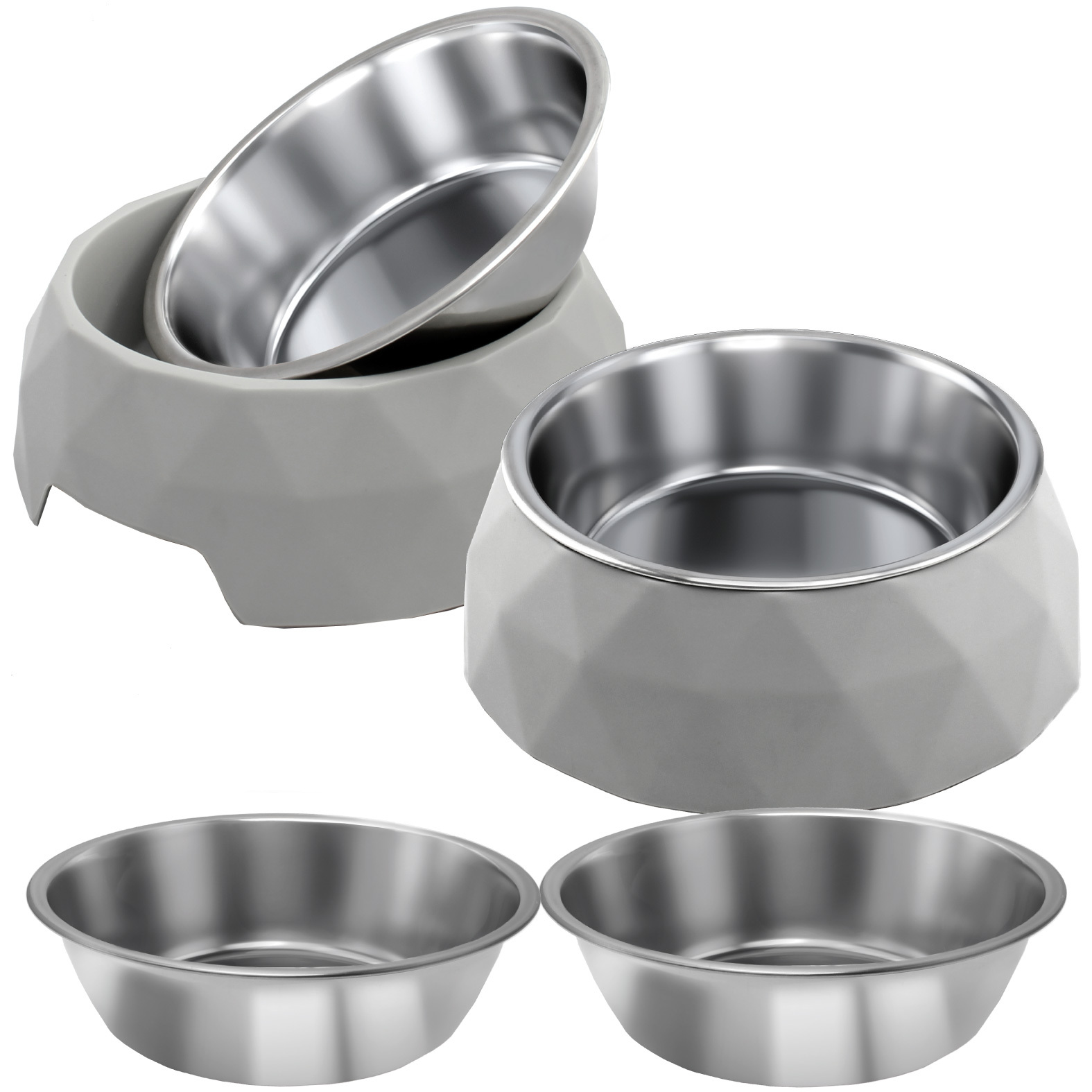 KaraLuna Futternäpfe KaraLuna Napfset mit 4 Napf Einsätzen 0,7 cm³