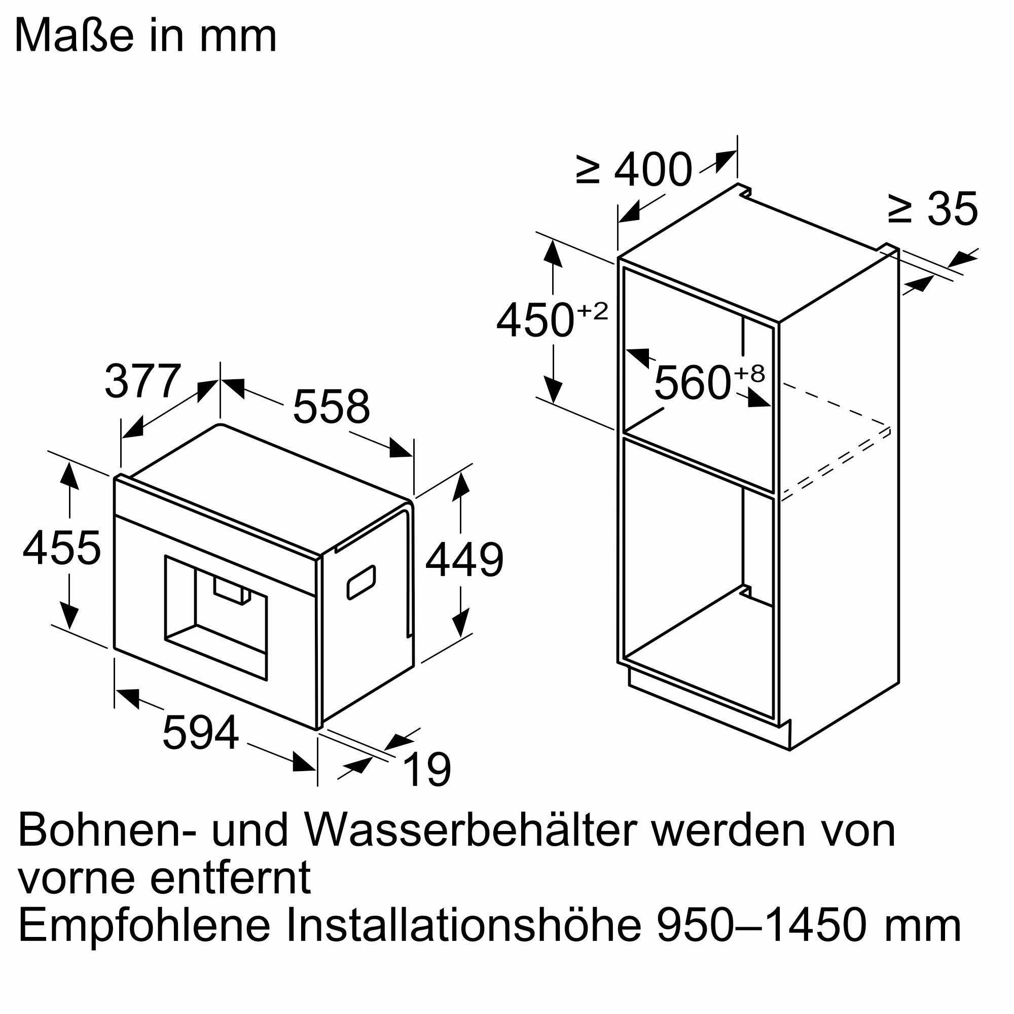 SIEMENS Einbau-Kaffeevollautomat CT718L1B0, iQ700, Einbau-Kaffeevollautomat, Schwarz