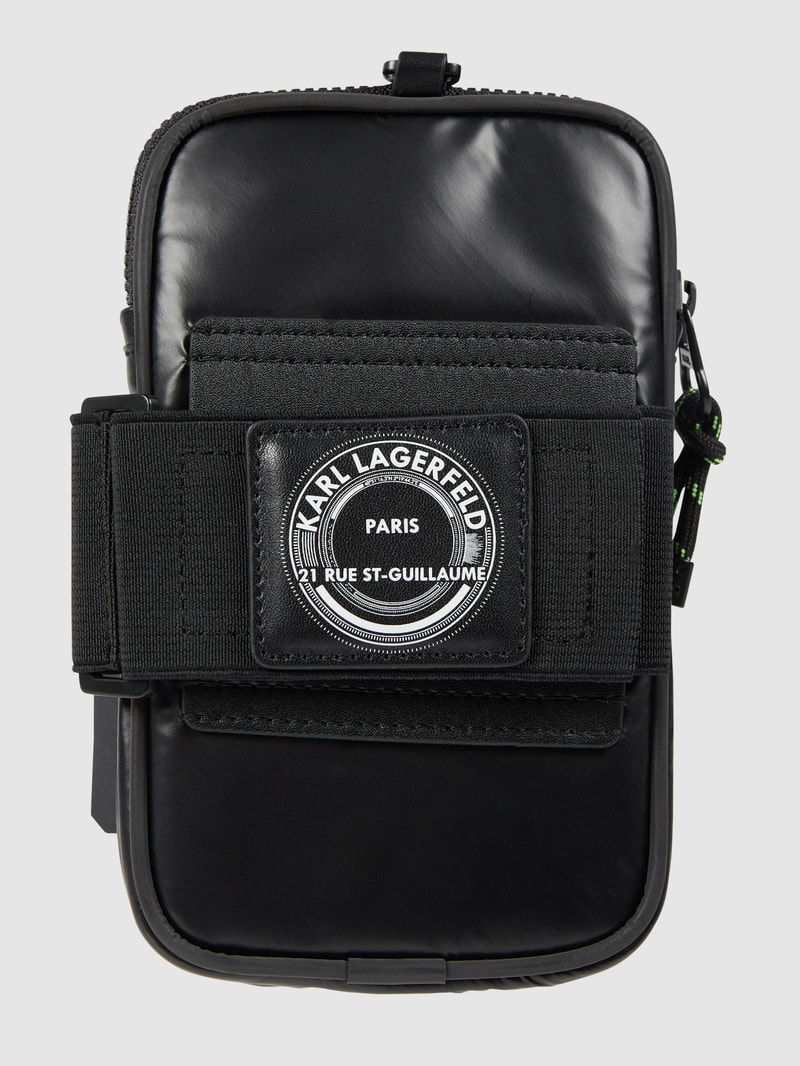 Handytasche mit abnehmbarem Gurt in schwarz