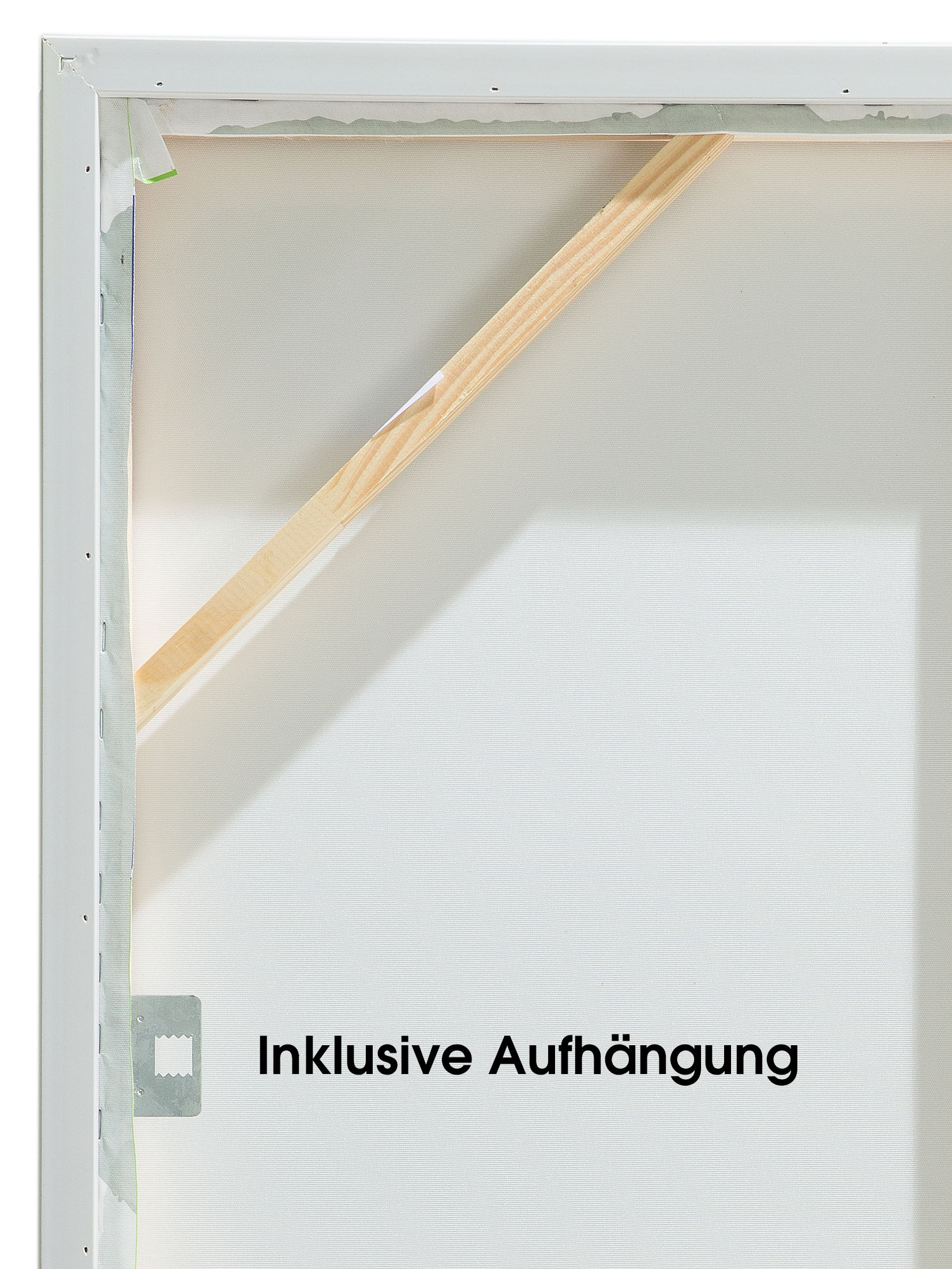 Baldari Leinwand-Druck-handbemalt, Graugrün