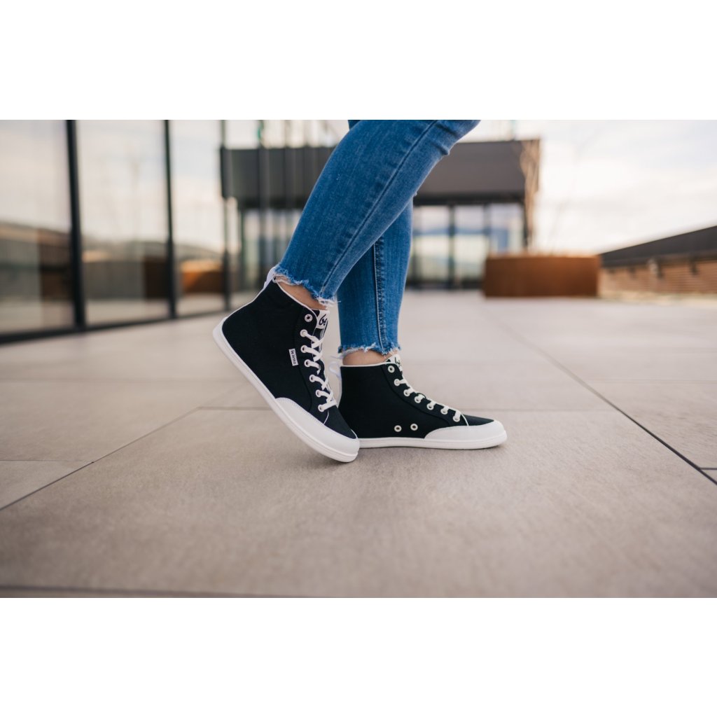 Be Lenka Rebound High Top Black&White Barfußschuhe